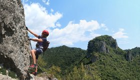 Die kurze B/C Passage der Ferrata Pedezzina