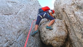 Die 3er Stelle beim Klemmblock - Dreitorspitzen Überschreitung