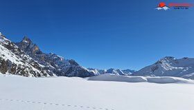 auf ca. halber Strecke mit Blick zum Tribulaun