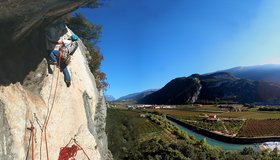 Die zweite Seillänge der Aphrodite - Arco San Paolo