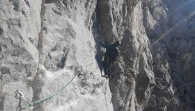 Start in die 3. Seillänge