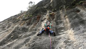 5. Seillänge der Via Lo scansafatiche - San Paolo Arco