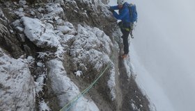 Erste Erkundungen im Dezember 2016 bei schlechten Bedingungen. 