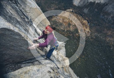 Babsi Zangerl in Freerider (7c+) am El Capitan; Foto: Miya Tsudome