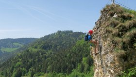 Die letzten steilen Meter vor dem Ausstieg.