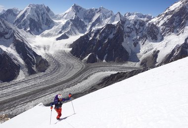 Benjamin Védrines beim Aufstieg auf den Broad Peak (c) Benjamin Védrines