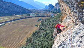 Am Ende der 2ten Seillänge der Via Cariti.