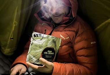 Beim KOchen - Winterbegehung Route Schiefer Riss an der Sagwandspitze