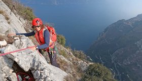 Blick vom letzten Stand auf den Gardasee.