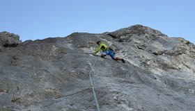 Fantastischer Fels in der siebten Seillänge (8)
