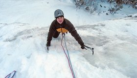 Im Mittelteil (oberer Teil des Eibergfalls).