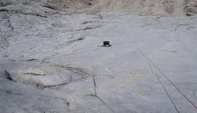 17 Seillänge Tiefblick