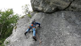 4. Seillänge der Route Hand in Hand, 6-