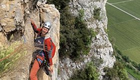 Querung in der dritten Seillänge