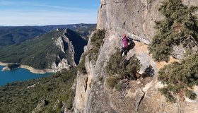 Lange Querung im oberen Viertel