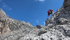 Perfekter, steiler, griffiger Fels - Egerländerkante an der Laserzwand