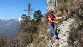 Der Einstieg des Sentiero attrezzato delle Vipere