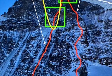 Oben verlieren sich in der Dunkelheit die Routen in Fiktion und Wirklichkeit. 