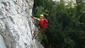 Im anspruchsvollen Eppenberg 1 - Klettersteig