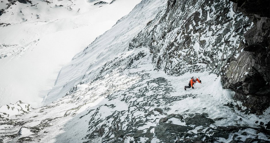 Dani Arnold bei der Speedbegehung Matterhorn Foto: @Thomas Senf