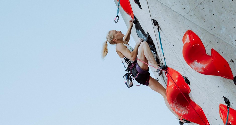 Innsbruck (AUT), 29th June 2025: competes at the Lead final of the IFSC Climbing World Cup in Innsbruck 2025. This photo is for editorial use only. For any additional use please contact communications@ifsc-climbing.org. ©️ Lena Drapella/IFSC